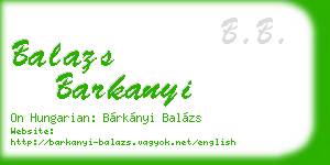 balazs barkanyi business card